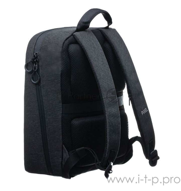 Рюкзак PIXEL PLUS Grafit серый (LED-экран 25*25 px, 16,5 млн цветов, 16 л., полиэстер)