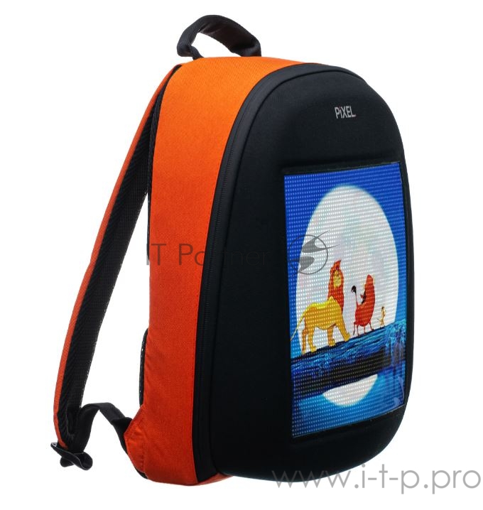 Рюкзак PIXEL One Orange оранжевый (LED-экран 25*25 px, 16,5 млн цветов, 20 л., полиэстер)