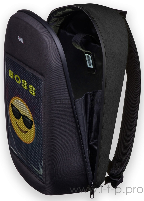 Рюкзак PIXEL One Black Moon чёрный (LED-экран 25*25 px, 16,5 млн цветов, 20 л., полиэстер)