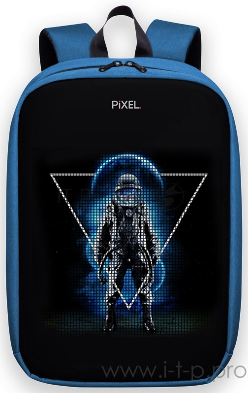 Рюкзак PIXEL MAX Indigo синий (LED-экран 25*25 px, 16,5 млн цветов, 20 л., полиэстер)