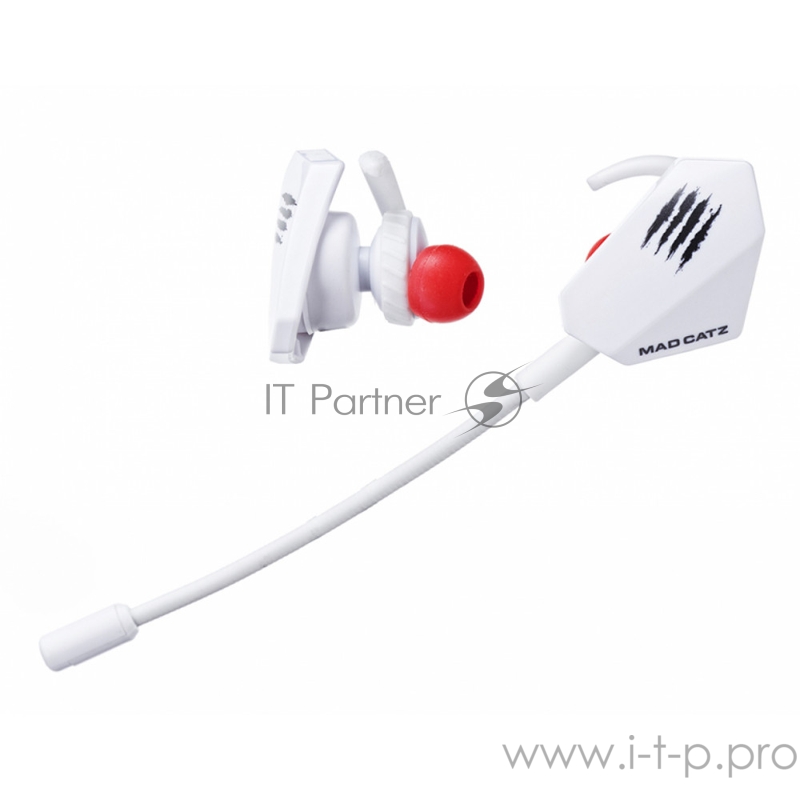 Mad Catz E.S. PRO+ Игровые мобильные наушники белые (3.5 мм jack, 13.5 мм неодимовые магниты, 32 Ом, 20 ~ 20000 Гц, микрофон)