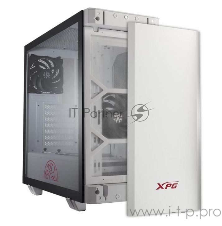 Компьютерный корпус XPG INVADER-WHITECOLOR BOXWORLDWIDE (ATX, подсветка ARGB, 2 вентилятора 120мм, стеклянная боковая панель, ,белый)