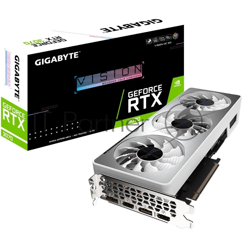 Видеокарта Gigabyte PCI-E nVidia GeForce RTX 3070 VISION OC 8GB LHR RTL (GV-N3070VISION OC-8GD 2.0)