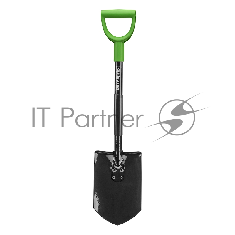 Лопата штыковая СИБРТЕХ укороченная, металлический черенок, 61614