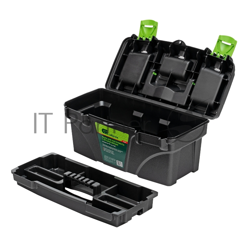 Ящик для инструментов СИБРТЕХ 16”, с органайзерами 90807