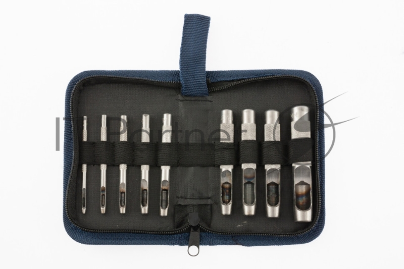 Набор пробойников СИБРТЕХ для кожи 2 3 4 5 6 8 9 10 13 мм, 9 шт, чехол 18309