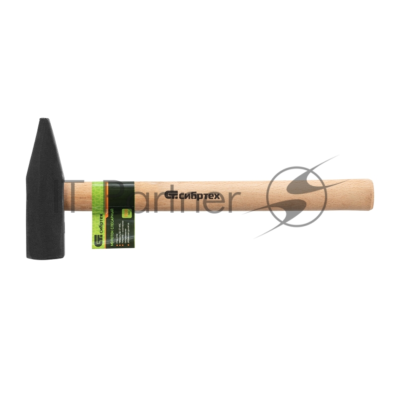 Молоток слесарный СИБРТЕХ , 1500 г, квадратный боек, деревянная рукоятка 10223