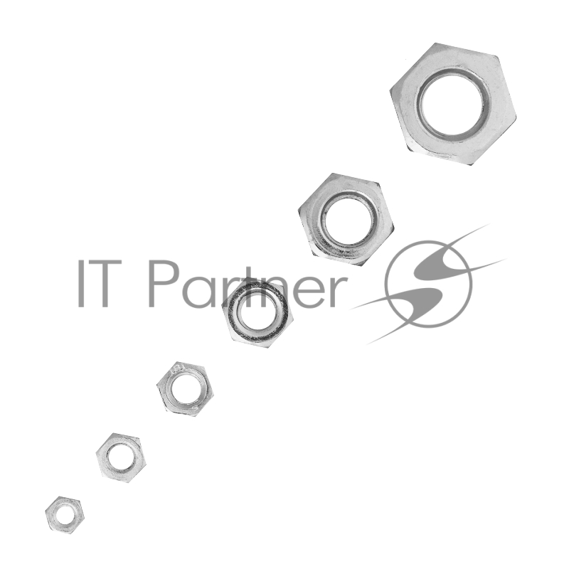 Набор гаек СИБРТЕХ М3, М4, М5, М6, М8, М10, 600 предм.// СИБРТЕХ 47615