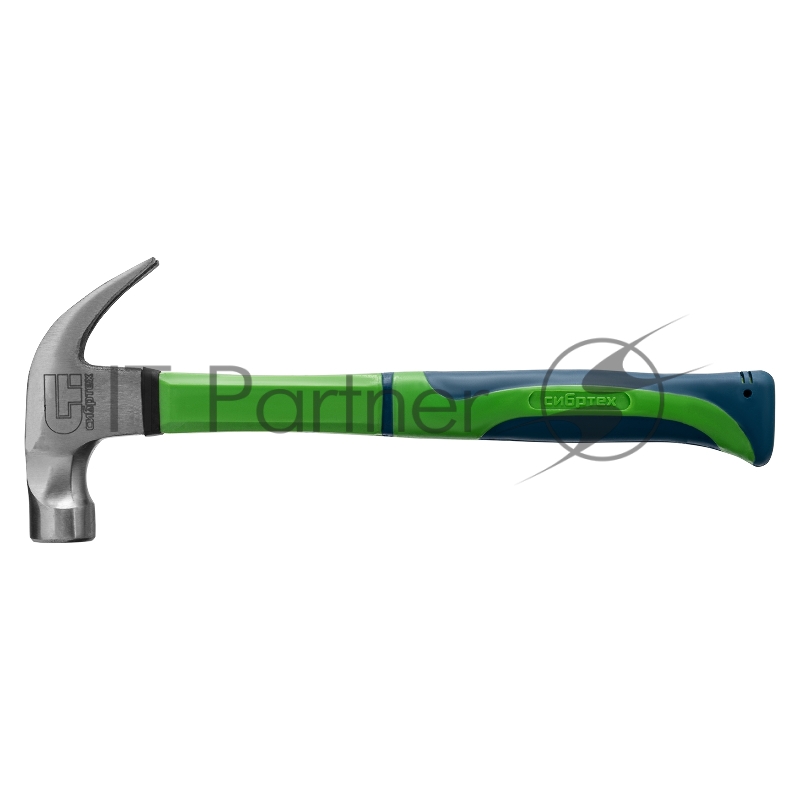 Молоток-гвоздодер СИБРТЕХ ,450г, с магнитом, фибергласовая обрезиненная рукоятка// СИБРТЕХ 10441