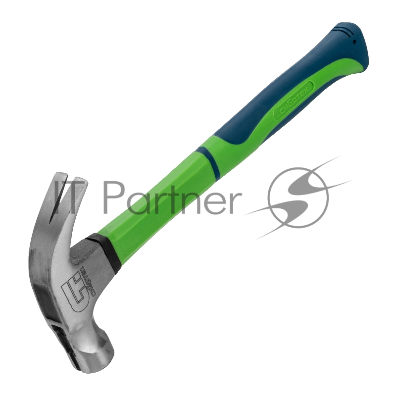 Молоток-гвоздодер СИБРТЕХ ,450г, с магнитом, фибергласовая обрезиненная рукоятка// СИБРТЕХ 10441