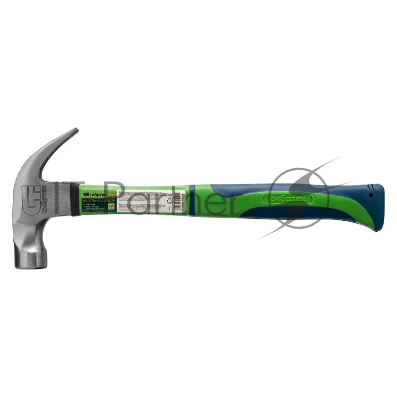 Молоток-гвоздодер СИБРТЕХ ,450г, с магнитом, фибергласовая обрезиненная рукоятка// СИБРТЕХ 10441