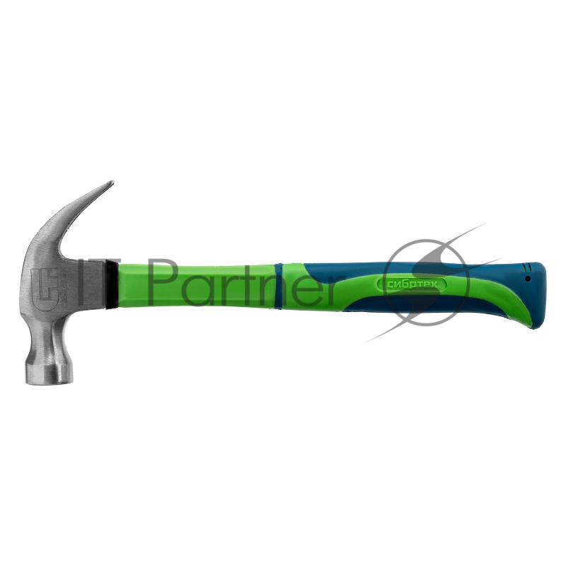 Молоток-гвоздодер СИБРТЕХ ,450г, фибергласовая обрезиненная рукоятка// СИБРТЕХ 10442