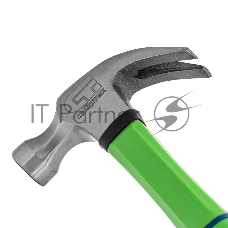 Молоток-гвоздодер СИБРТЕХ ,450г, фибергласовая обрезиненная рукоятка// СИБРТЕХ 10442