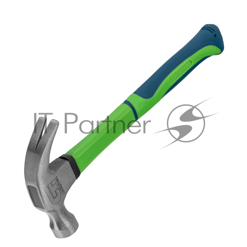 Молоток-гвоздодер СИБРТЕХ ,450г, фибергласовая обрезиненная рукоятка// СИБРТЕХ 10442