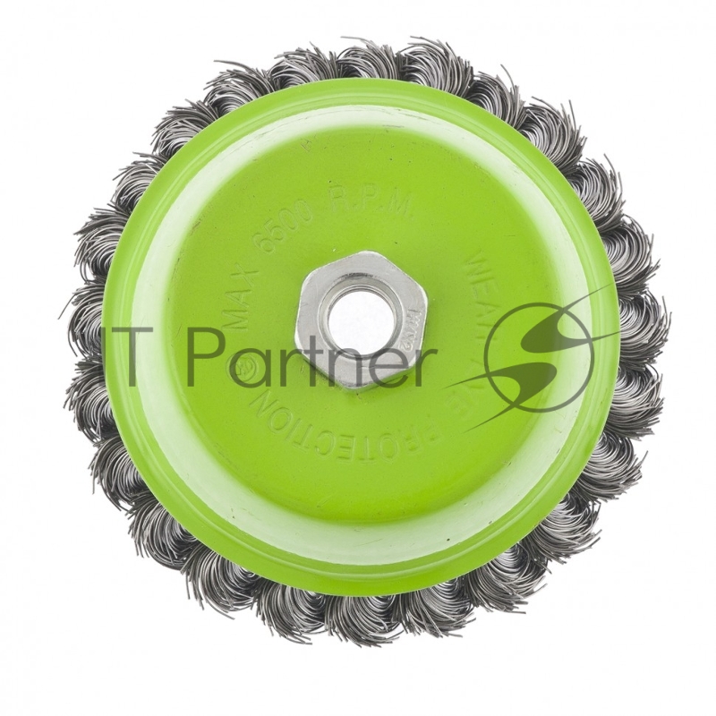 Щетка для УШМ СИБРТЕХ , 125 мм М14, чашка, крученая металлическая проволока 0,5 мм 746277