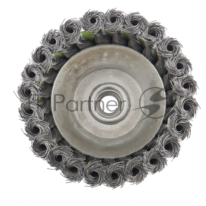 Щетка для УШМ СИБРТЕХ , 125 мм М14, чашка, крученая металлическая проволока 0,5 мм 746277