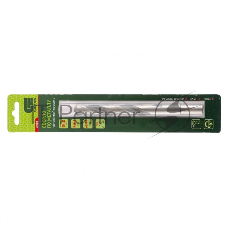 Сверло по металлу СИБРТЕХ , 15 мм Р6М5 72288