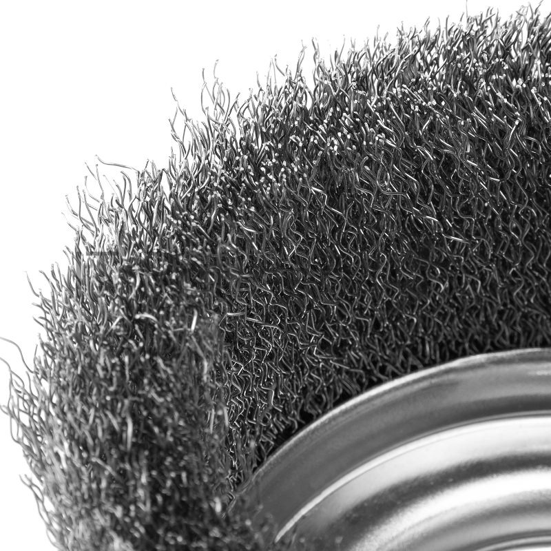 Щетка для УШМ СИБРТЕХ , 125 мм М14, чашка, витая проволока 0,3 mm 746067