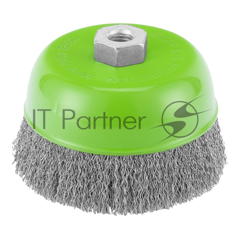 Щетка для УШМ СИБРТЕХ , 125 мм М14, чашка, витая проволока 0,3 mm 746067