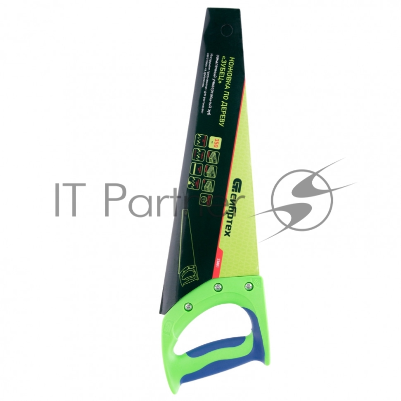 Ножовка по дереву СИБРТЕХ Зубец,350 мм,7-8 TPI,зуб 2D,калёный зуб,2-х компонентная рукоятка//23801