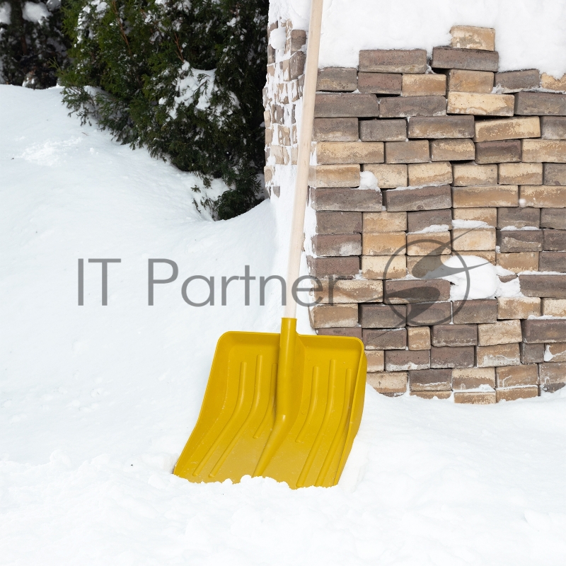 Лопата полипропиленовая СИБРТЕХ желтая 400 х 420 мм без черенка, Россия 61616