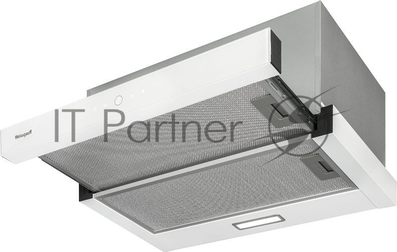 Вытяжка встраиваемая Weissgauff TEL 06 TC 1200 WH белый управление: сенсорное (1 мотор)