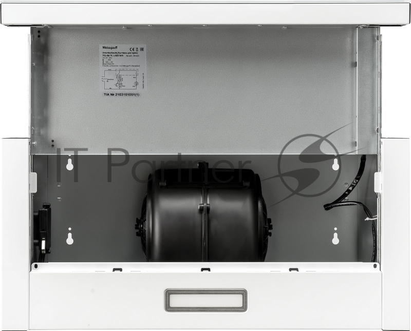 Вытяжка встраиваемая Weissgauff TEL 06 TC 1200 WH белый управление: сенсорное (1 мотор)