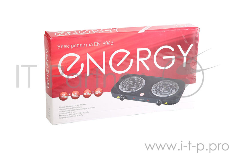 Плитка электрическая ENERGY EN-904В 1000+1000Вт нерж. сталь