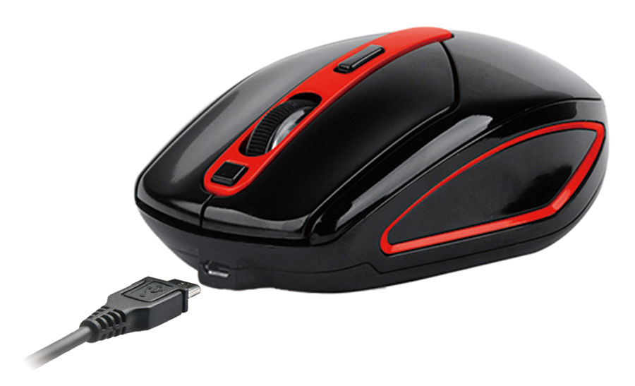 Мышь A4 V-Track G11-590FX-2 черный/красный