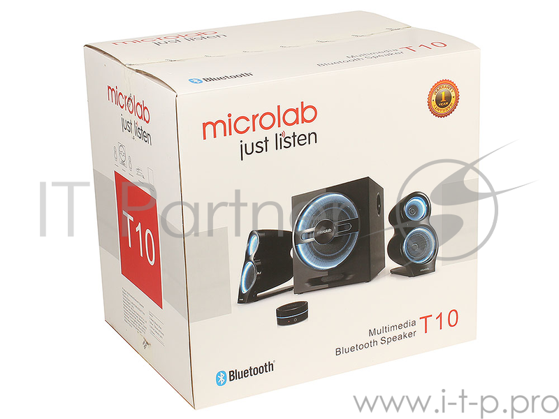 Колонки MICROLAB T10 2 колонки+сабвуфер черные (56W RMS)
