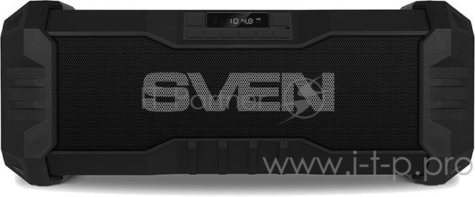 Колонки SVEN PS-430, черный (15 Вт, Waterproof (IPx5),Bluetooth, FM, USB, microSD, LED-дисплей, 2000мА*ч)