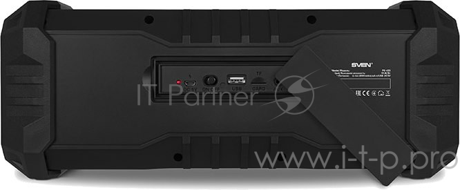 Колонки SVEN PS-430, черный (15 Вт, Waterproof (IPx5),Bluetooth, FM, USB, microSD, LED-дисплей, 2000мА*ч)