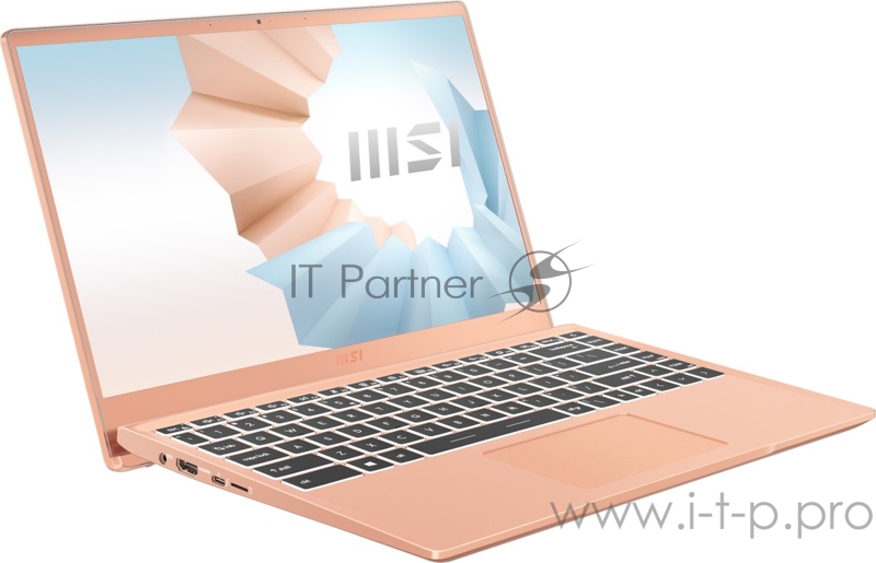 Ноутбук MSI Modern 14 B11SB-284RU 14(1920x1080 (матовый) IPS)/Intel Core i7 1165G7(2.8Ghz)/16384Mb/512PCIS GeForce MX450(2048Mb)/Cam/BT/WiFi/war 1y/1.2kg/Beige Mousse/W10