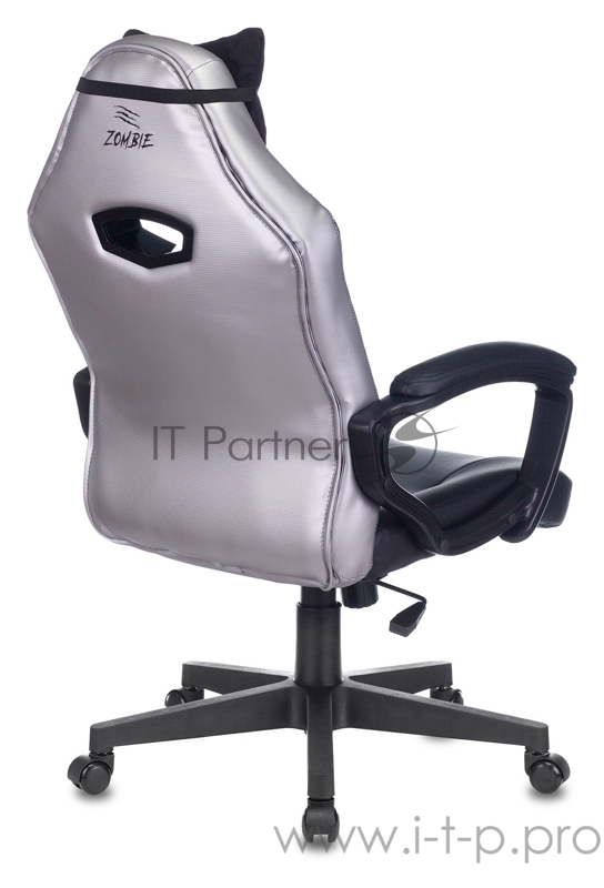 Кресло игровое Zombie HERO QUEEN черный/белый искусственная кожа с подголов. крестовина пластик