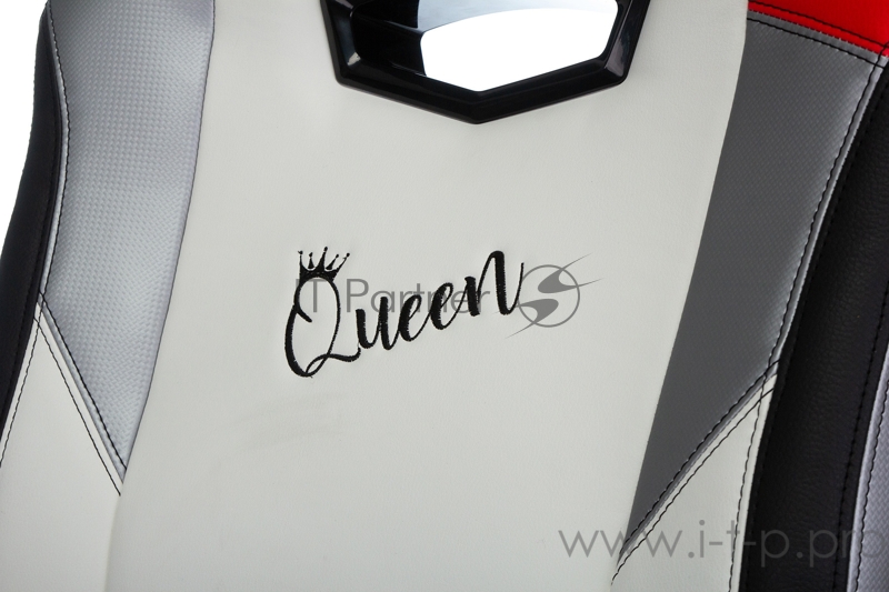 Кресло игровое Zombie HERO QUEEN черный/белый искусственная кожа с подголов. крестовина пластик