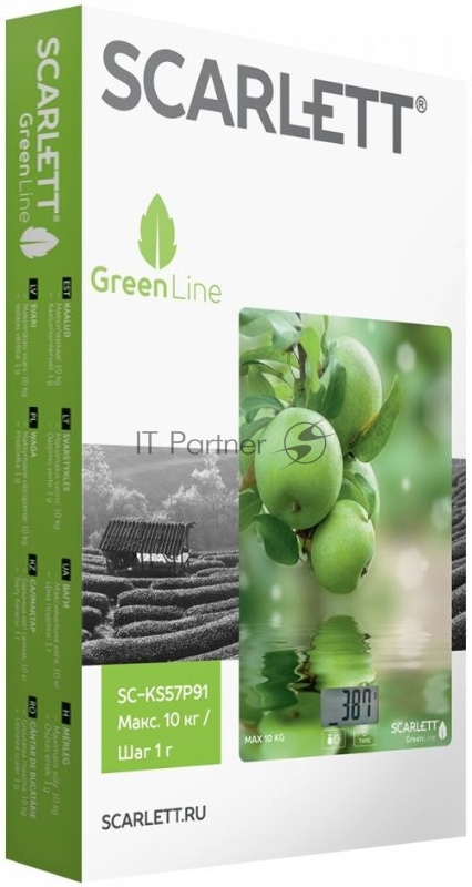 Весы кухонные электронные Scarlett Green Line SC-KS57P91 макс.вес:5кг рисунок