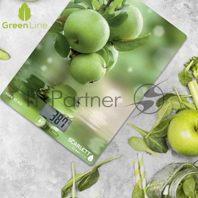 Весы кухонные электронные Scarlett Green Line SC-KS57P91 макс.вес:5кг рисунок