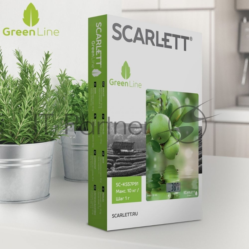 Весы кухонные электронные Scarlett Green Line SC-KS57P91 макс.вес:5кг рисунок