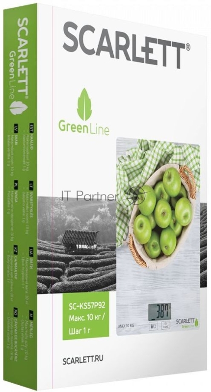 Весы кухонные электронные Scarlett Green Line SC-KS57P92 макс.вес:5кг рисунок
