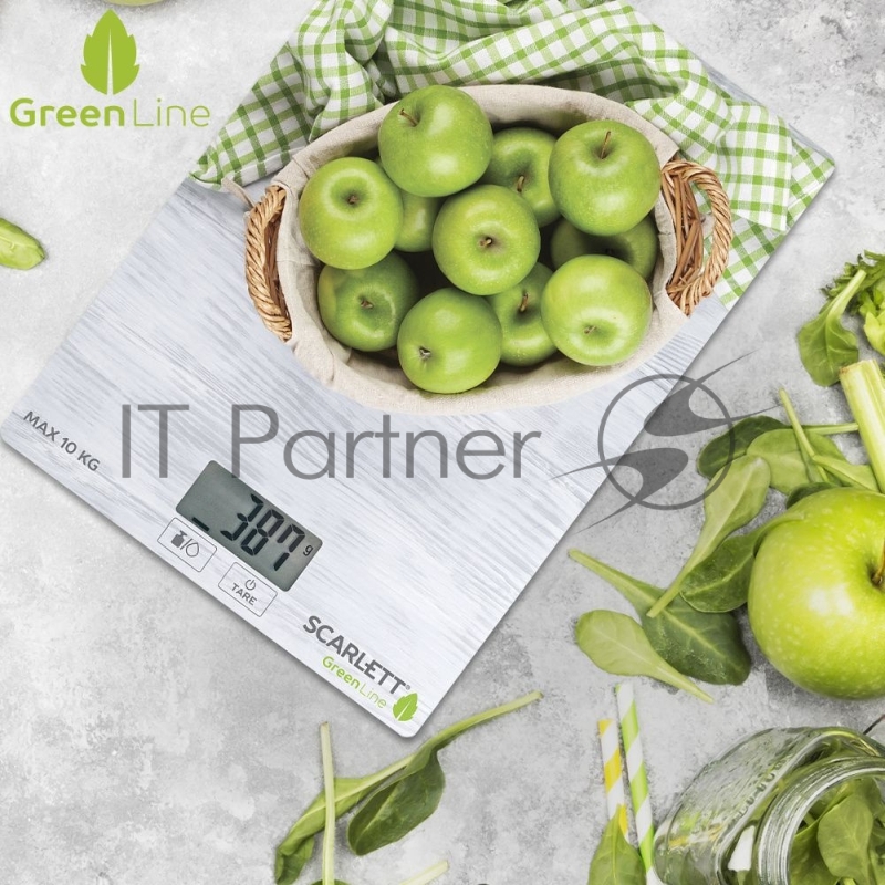 Весы кухонные электронные Scarlett Green Line SC-KS57P92 макс.вес:5кг рисунок
