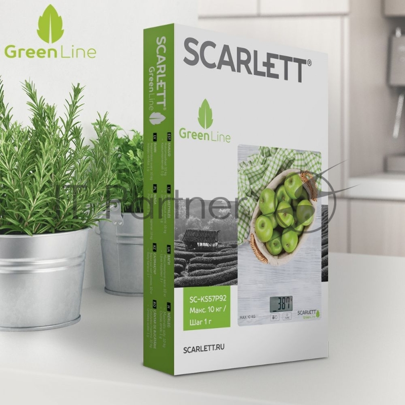 Весы кухонные электронные Scarlett Green Line SC-KS57P92 макс.вес:5кг рисунок