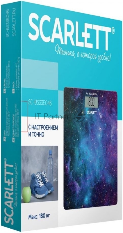 Весы напольные электронные Scarlett SC-BS33E046 макс.180кг рисунок