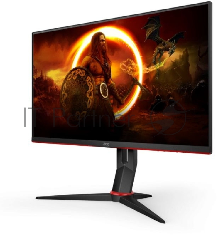 МОНИТОР 27 AOC C27G2U Black-Red с поворотом экрана (VA, изогнутый, 1920x1080, 165Hz, 1 ms, 178°/178°, 250 cd/m, 80M:1)