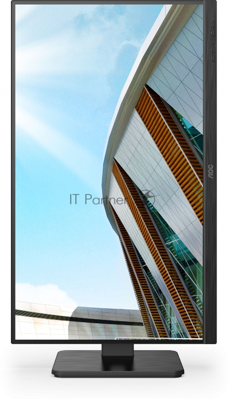 МОНИТОР 27 AOC U27P2CA Black с поворотом экрана (4K, IPS, 3840x2160, 4 ms, 178°/178°, 350 cd/m, 50M:1, +2xHDMI 2.0,+DP)