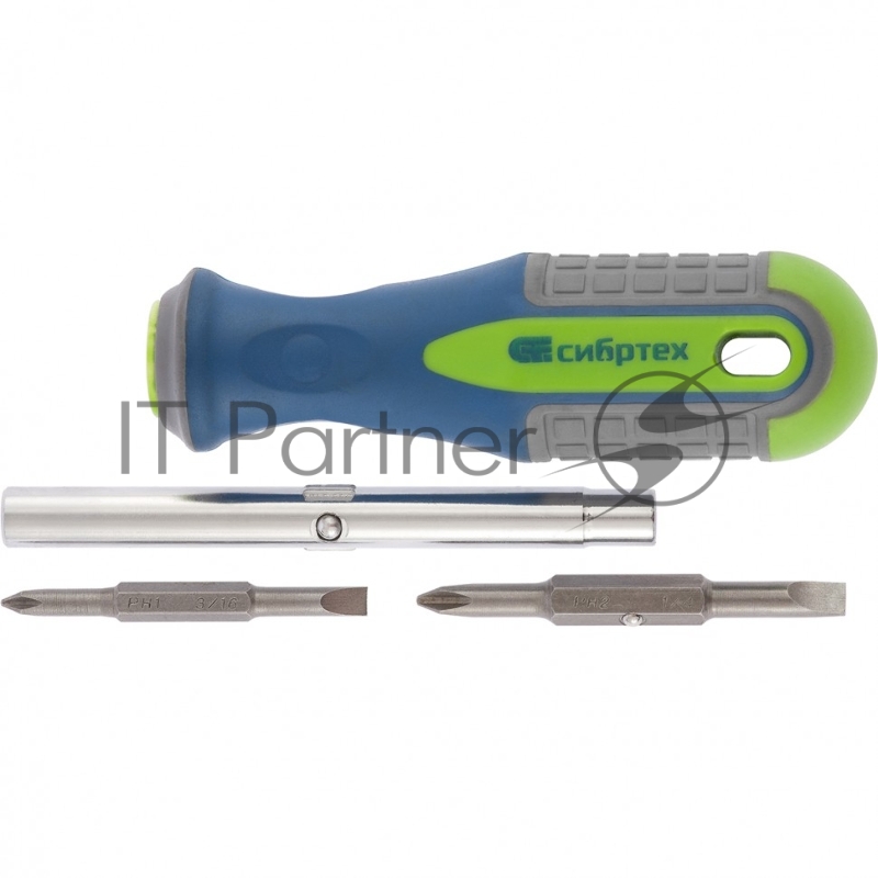 Отвертка СИБРТЕХ комбинированная SL5,0 / Ph1, SL6,0 / Ph2//Сибртех 13377