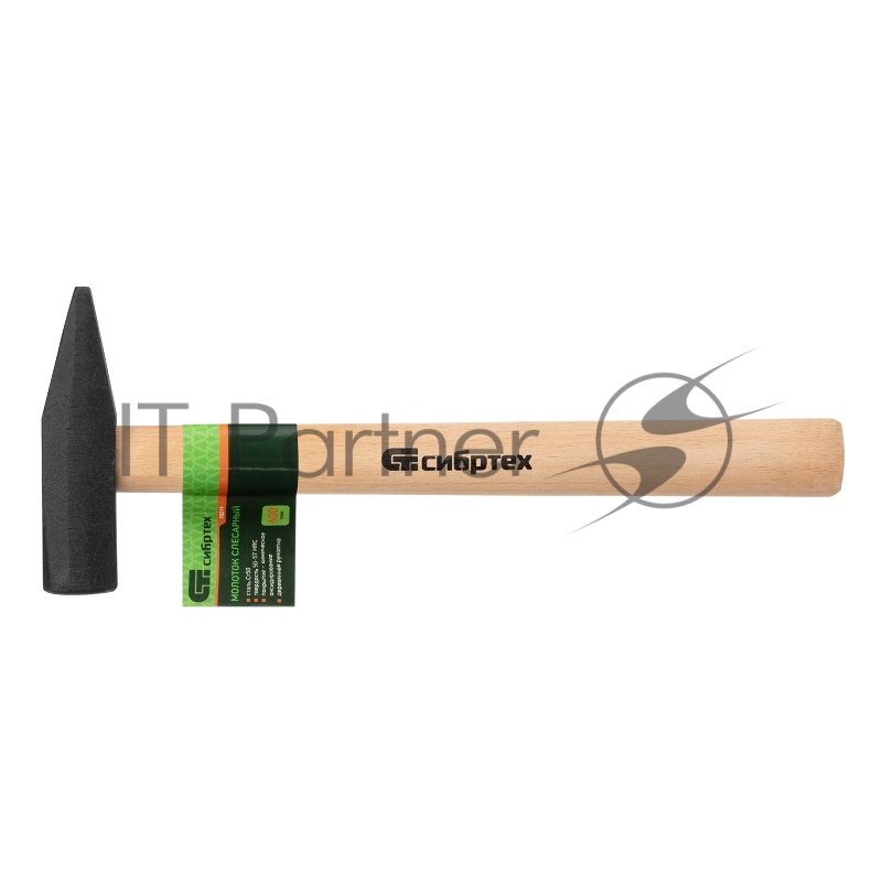 Молоток СИБРТЕХ слесарный, 600 г, квадратный боек, деревянная рукоятка 10219