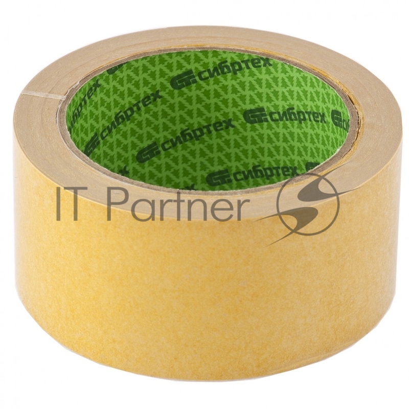 Лента клейкая СИБРТЕХ двусторонняя, 50x25, на полипропиленовой основе// СИБРТЕХ 88809
