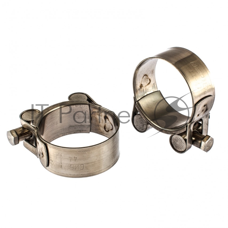 Хомуты СИБРТЕХ металлические, силовые 44-47мм ширина 22мм шарнирный, W4, 2шт 475373