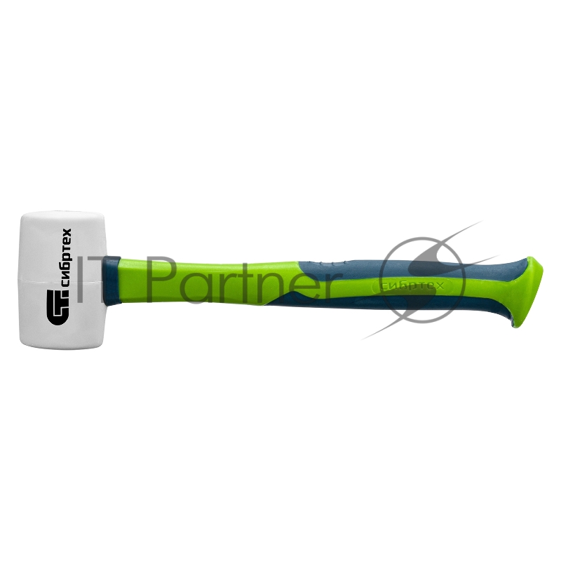 Киянка СИБРТЕХ резиновая, 225г белая резина, фибергласовая рукоятка 11166