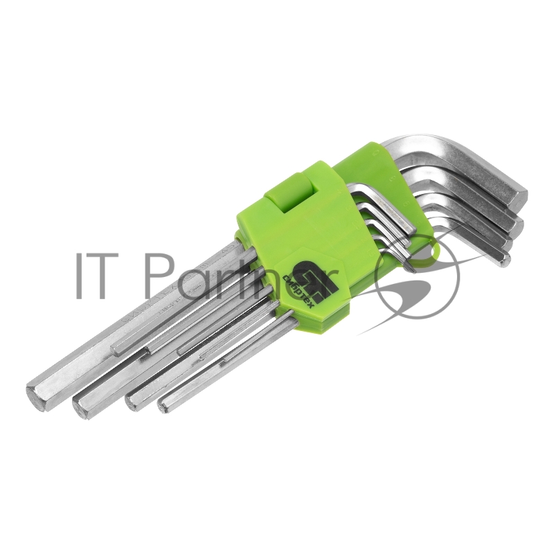 Набор ключей СИБРТЕХ имбусовых HEX, 1,5–10 мм, 45x, закаленные, 9 шт., удлиненные , никель.//Сибртех 12318